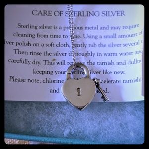 Tiffany & Co. Heart lock and key necklace.... Rare